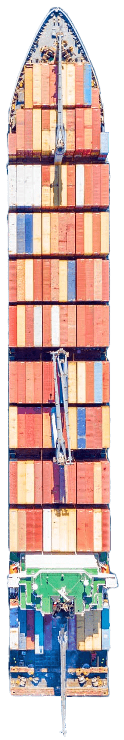 cargo ship full loaded with containers blue sea port